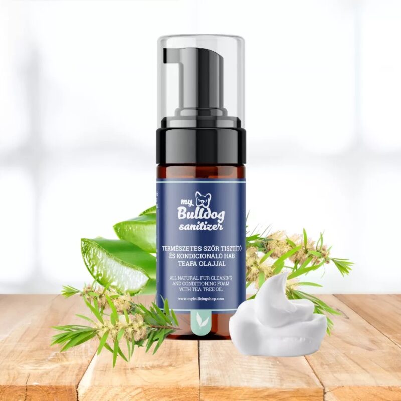 My Bulldog Sanitizer - Természetes szőrtisztító és kondicionáló hab teafa olajjal