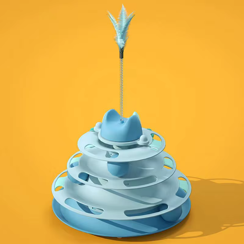 Nunbell többszintes macskajáték labdával - kék