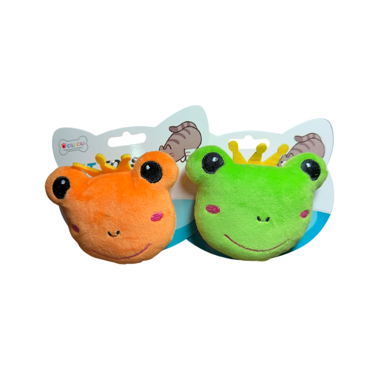 Plüss békakirály játék macskáknak