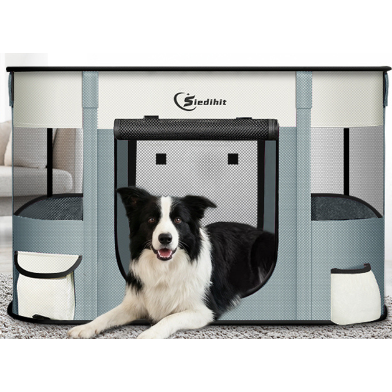 Öszehajtható vízálló kennel kisállatoknak - 110x85x60 cm